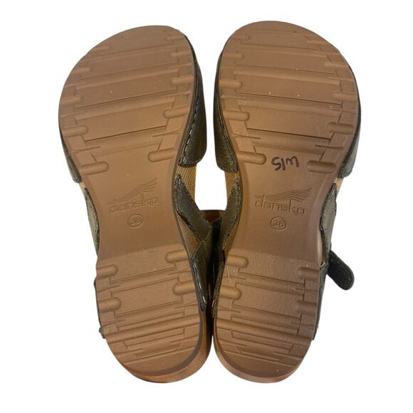 NWOT Dansko Tiffani Green Leather Mary Jane Comfort Sandals EU 38 HolidayOutfit - Picture 8 of 8